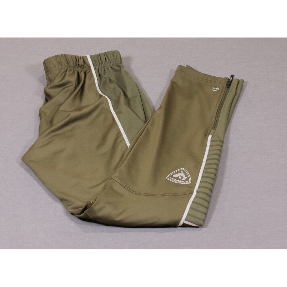 Rossignol Men's Performance Track Pants Olive Green Activewear Joggers Sz Large